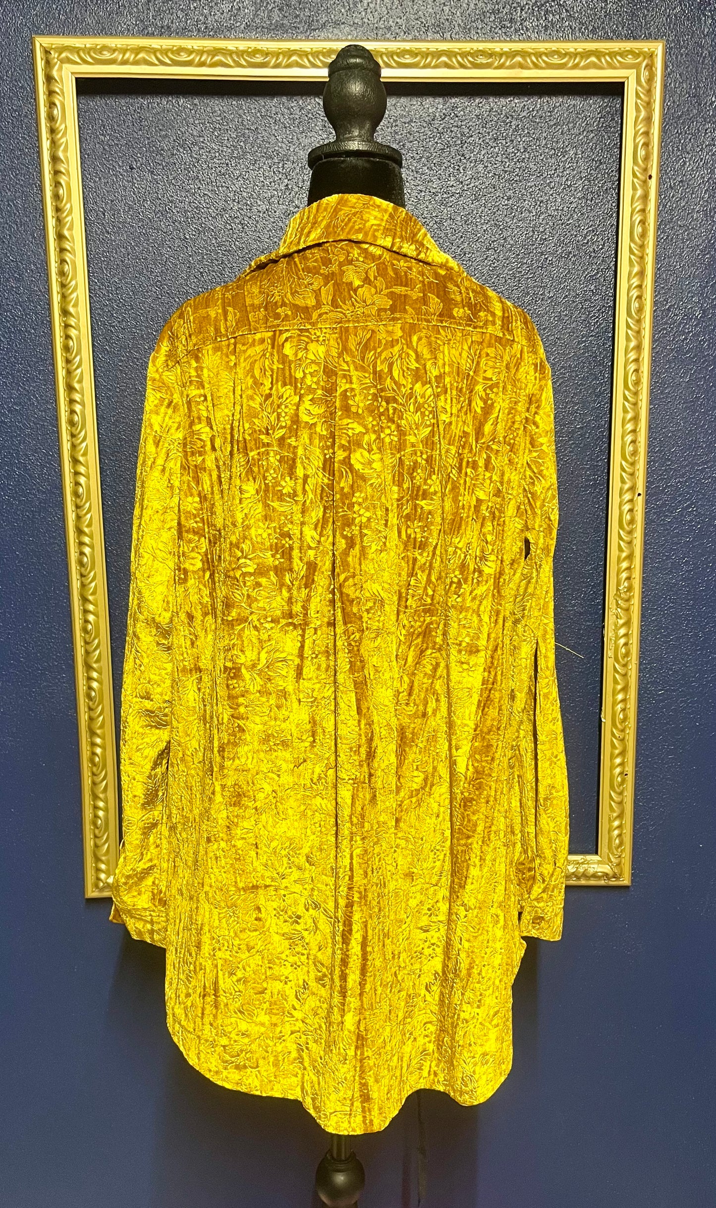 Umgee Gold Velvet Button Down