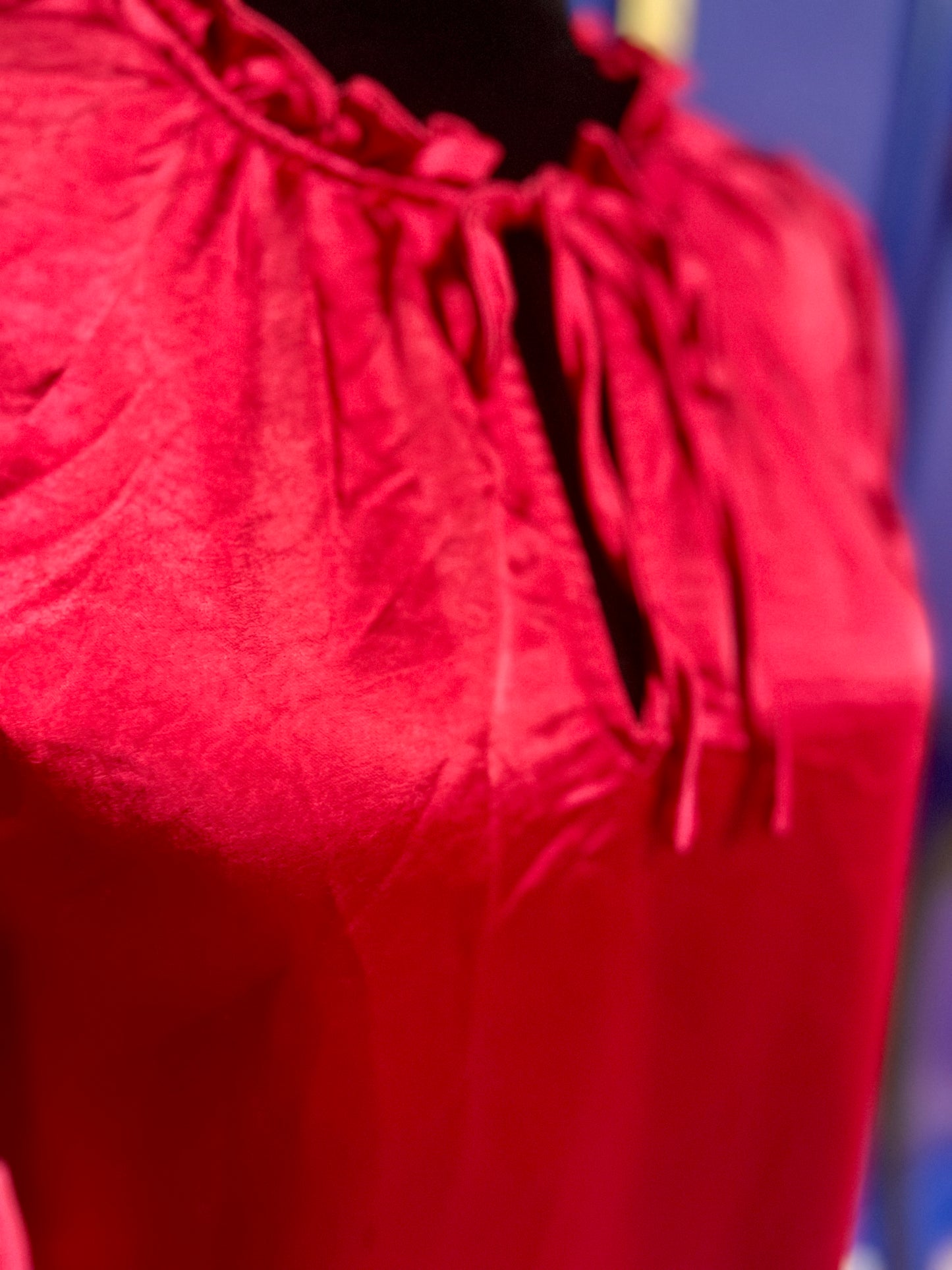 Sugarlips Red Silk Blouse