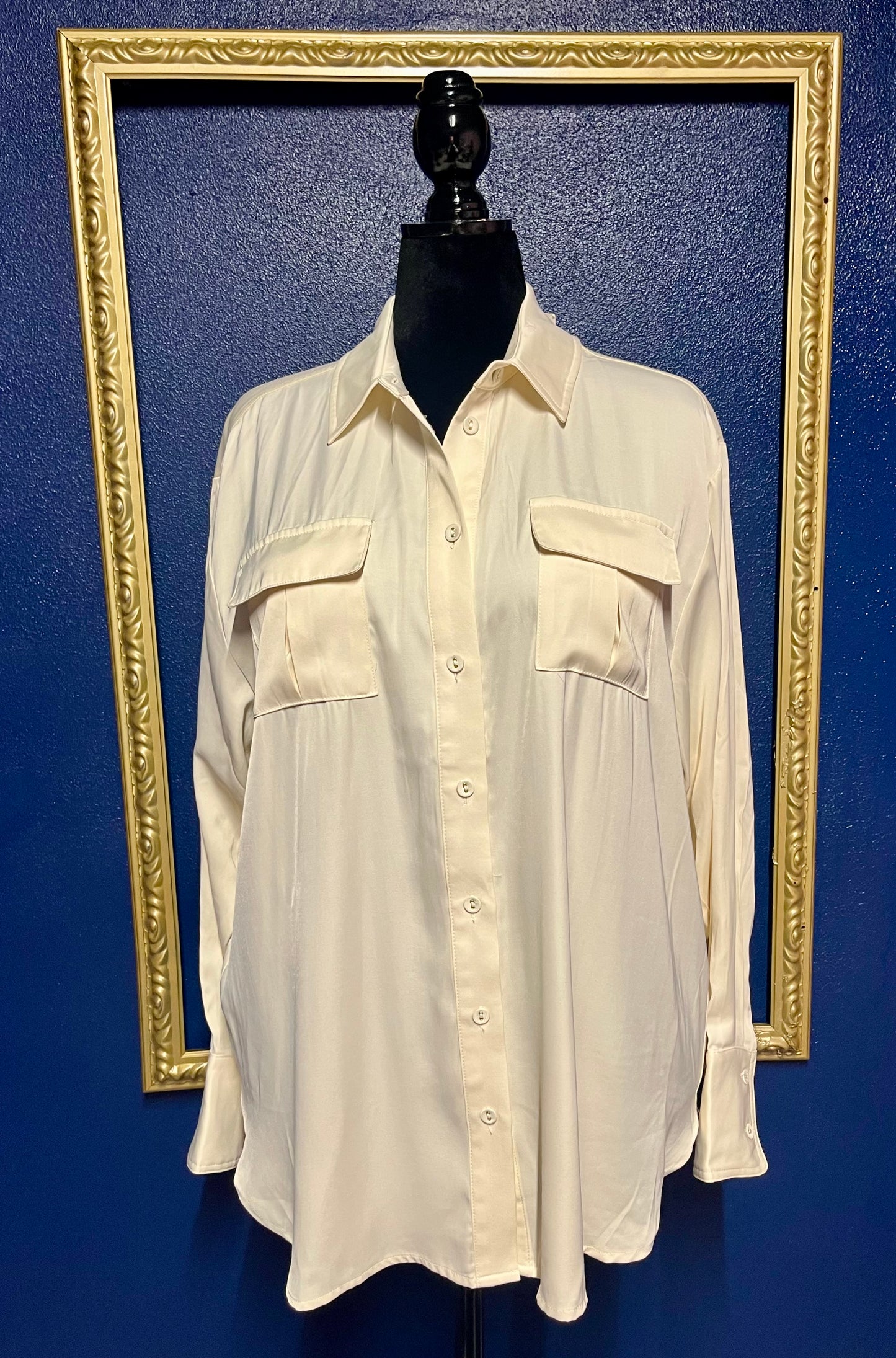 Dissh Rue Cream Long Sleeve Blouse