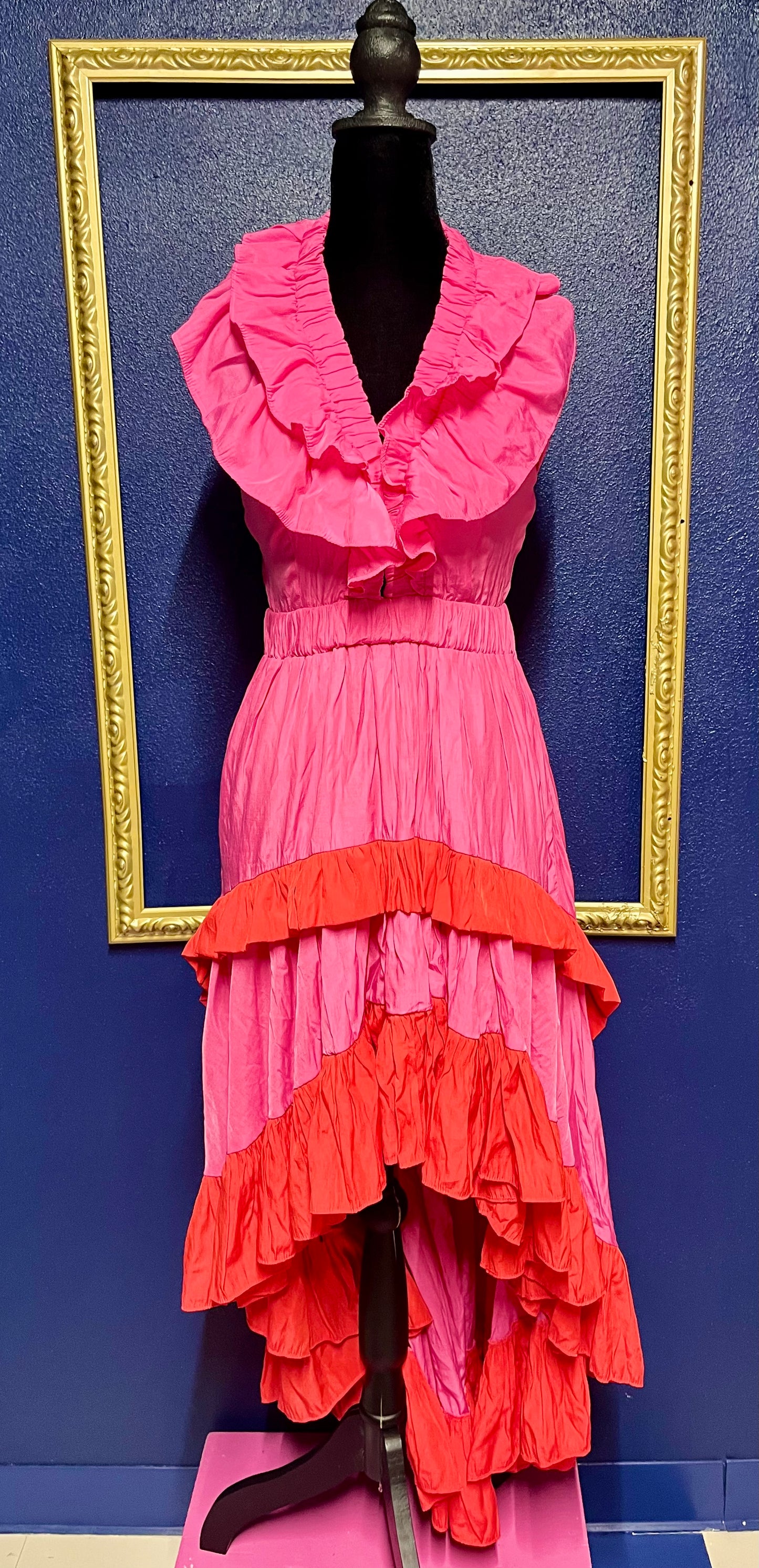 DO+BE Red and Pink Dress