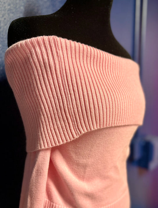 Pink Off the Shoulder Sweater