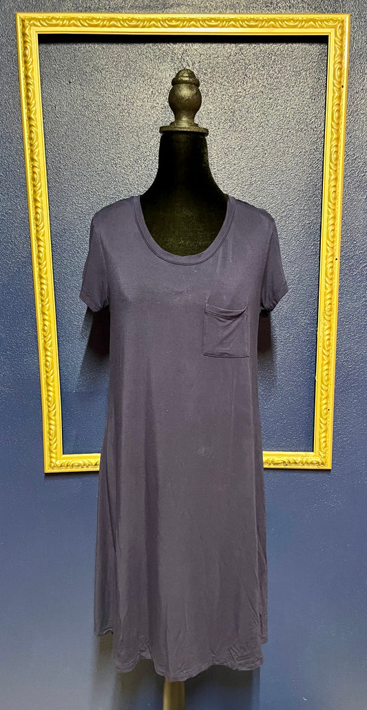 Mix Navy T-Shirt Dress