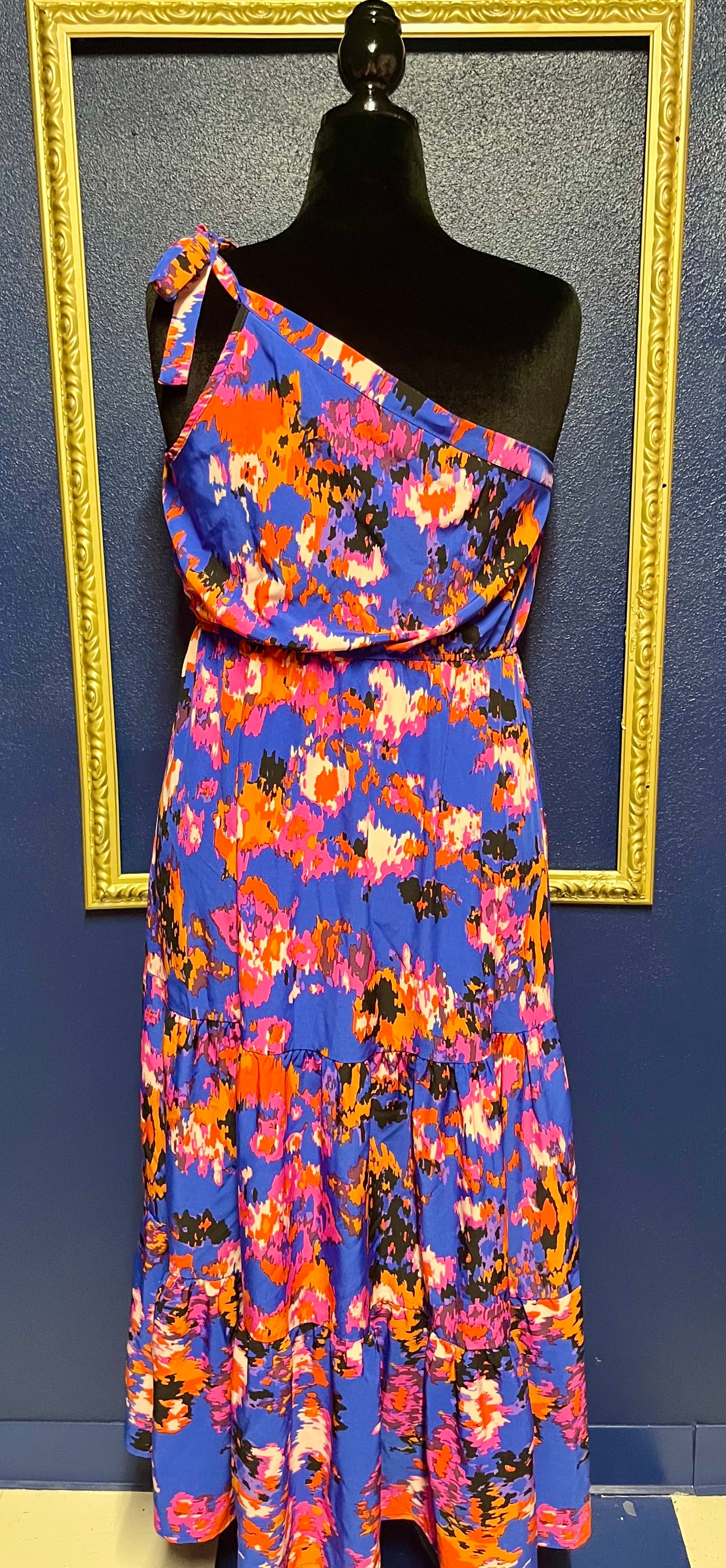 Pretty Garden One Shoulder Dress