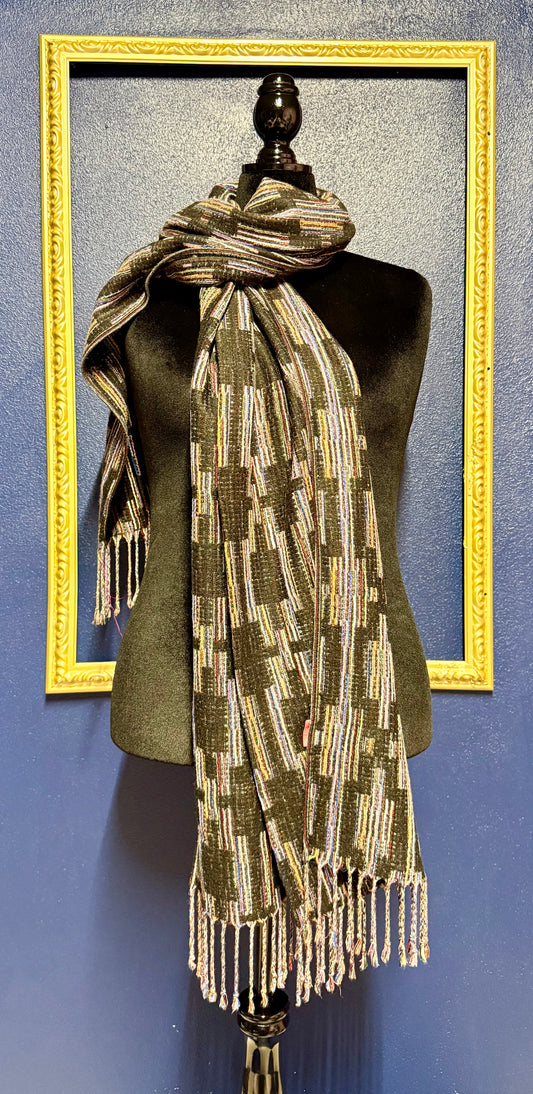 Colorful Black Scarf