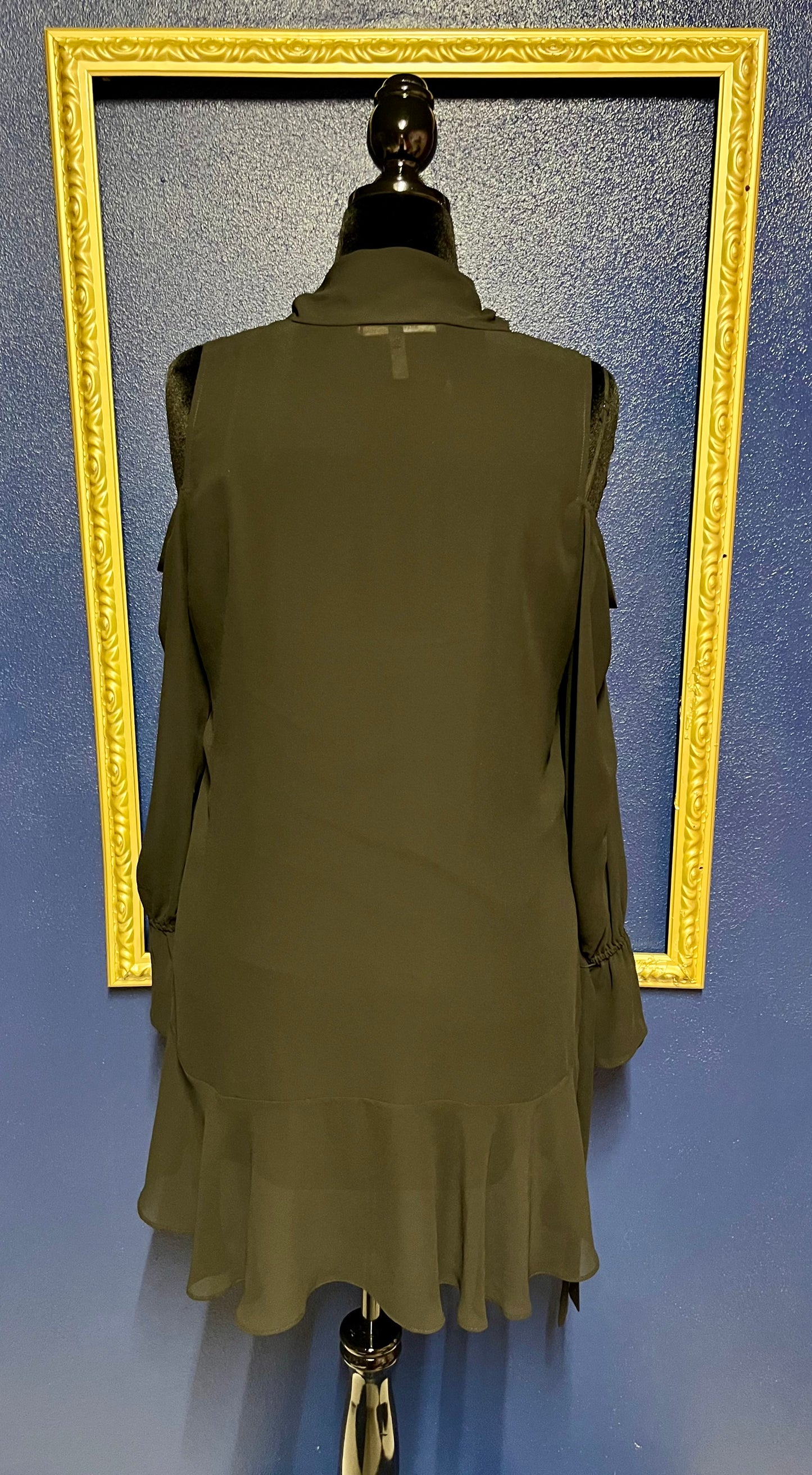 BCBGMaxazria Sheer Black Dress
