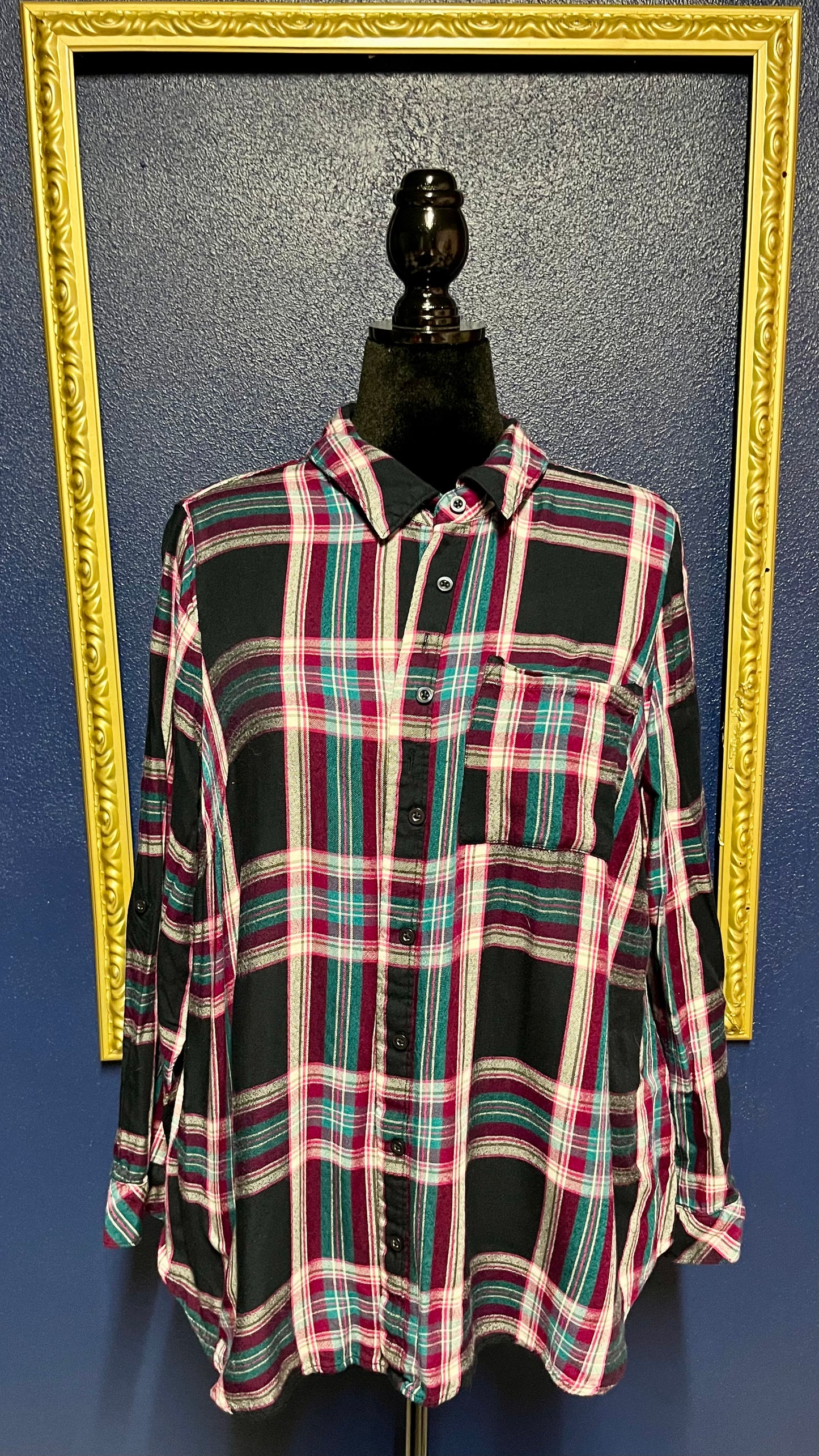 Lane Bryant Navy Flannel