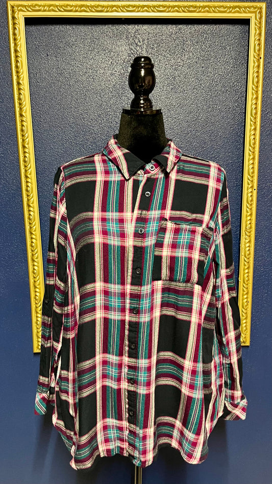 Lane Bryant Navy Flannel