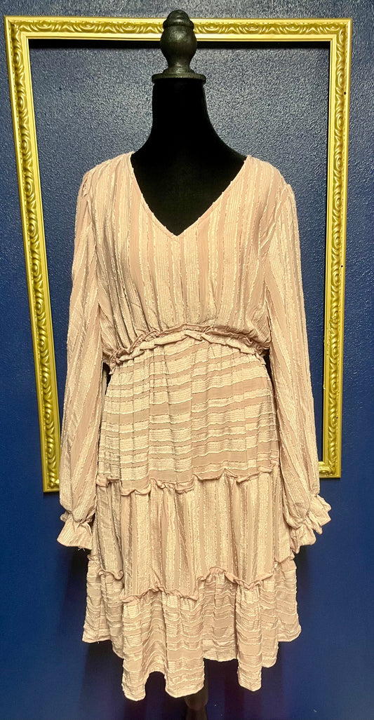 Jodifl Light Mauve Striped Dress