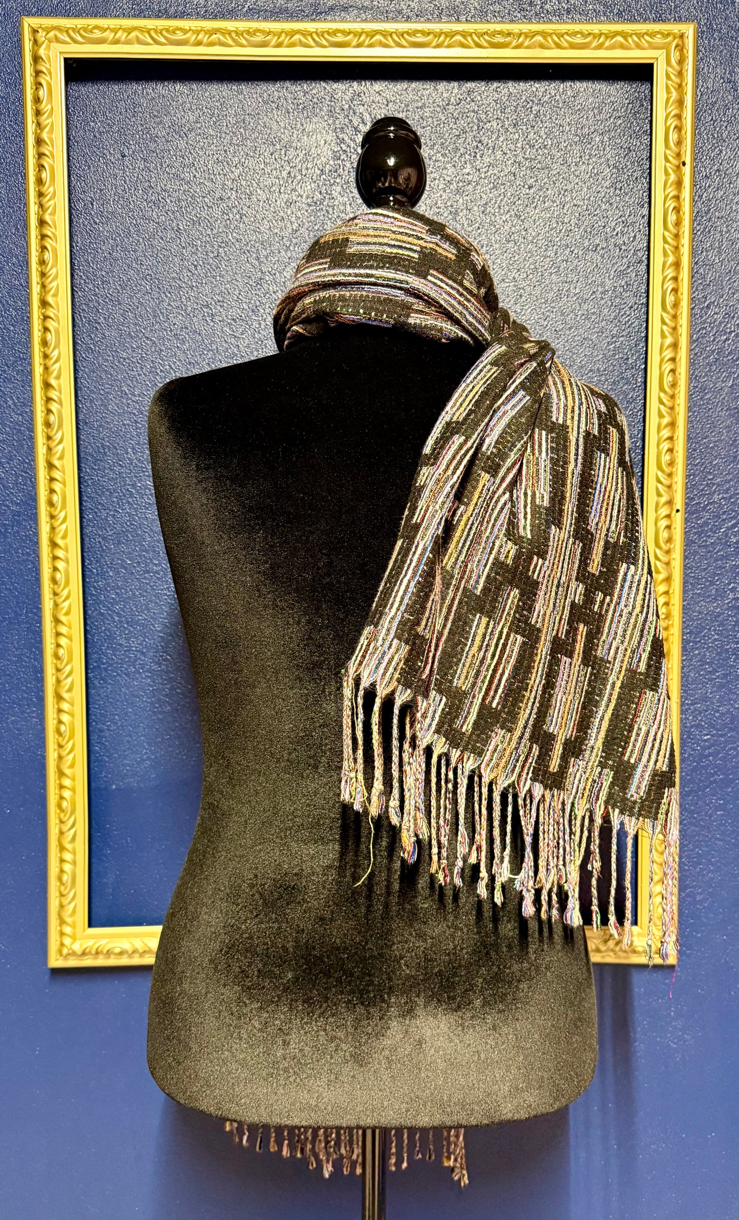 Colorful Black Scarf