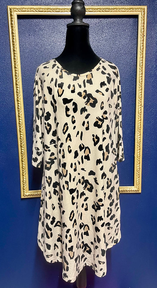 Tickled Teal Leopard Dress