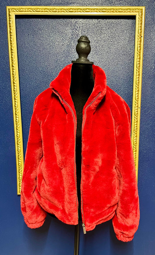 Sanctuary Red Fur Coat