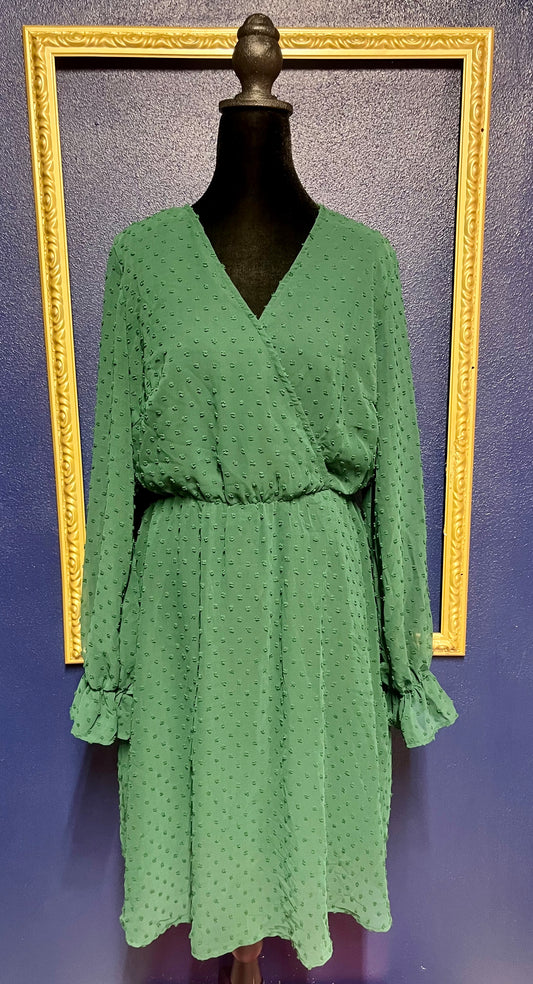 Emerald Green Dot Dress