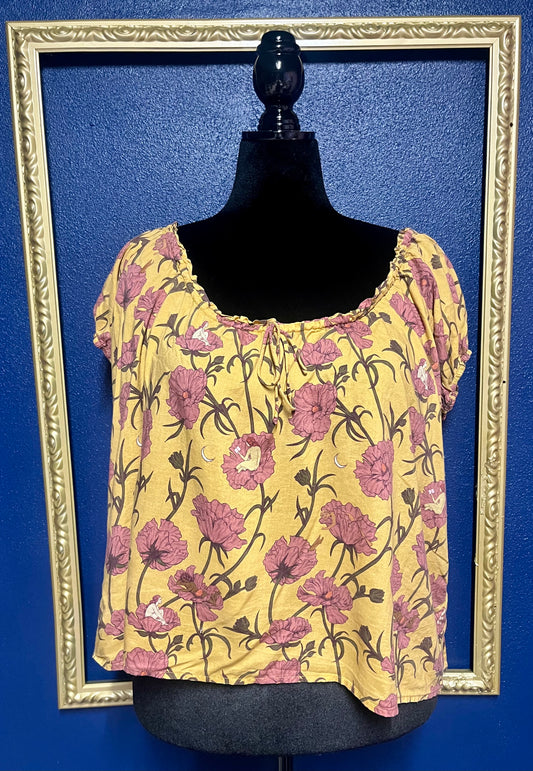 Till Blush of Night Floral Blouse