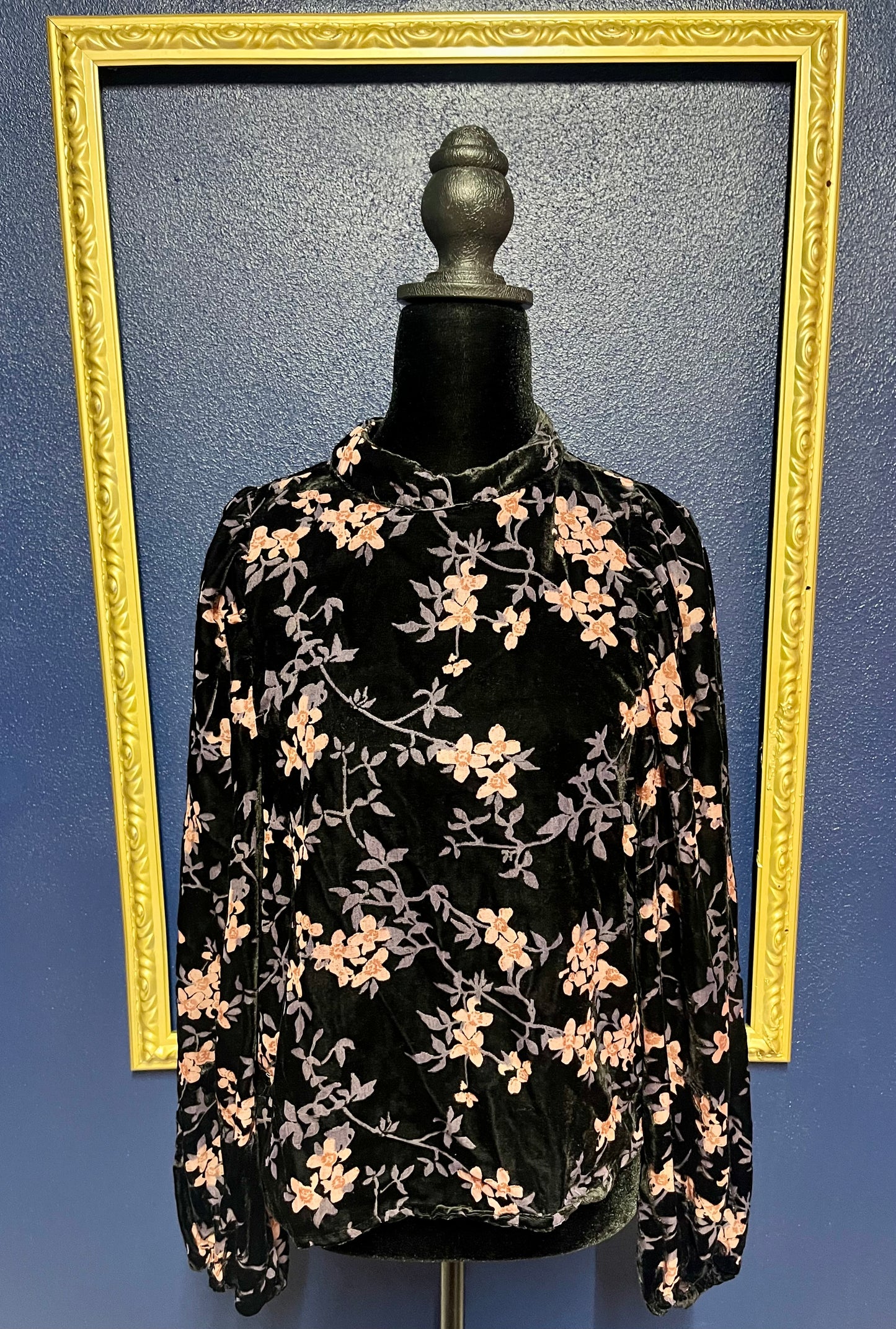Another Love Velvet Burnout Blouse