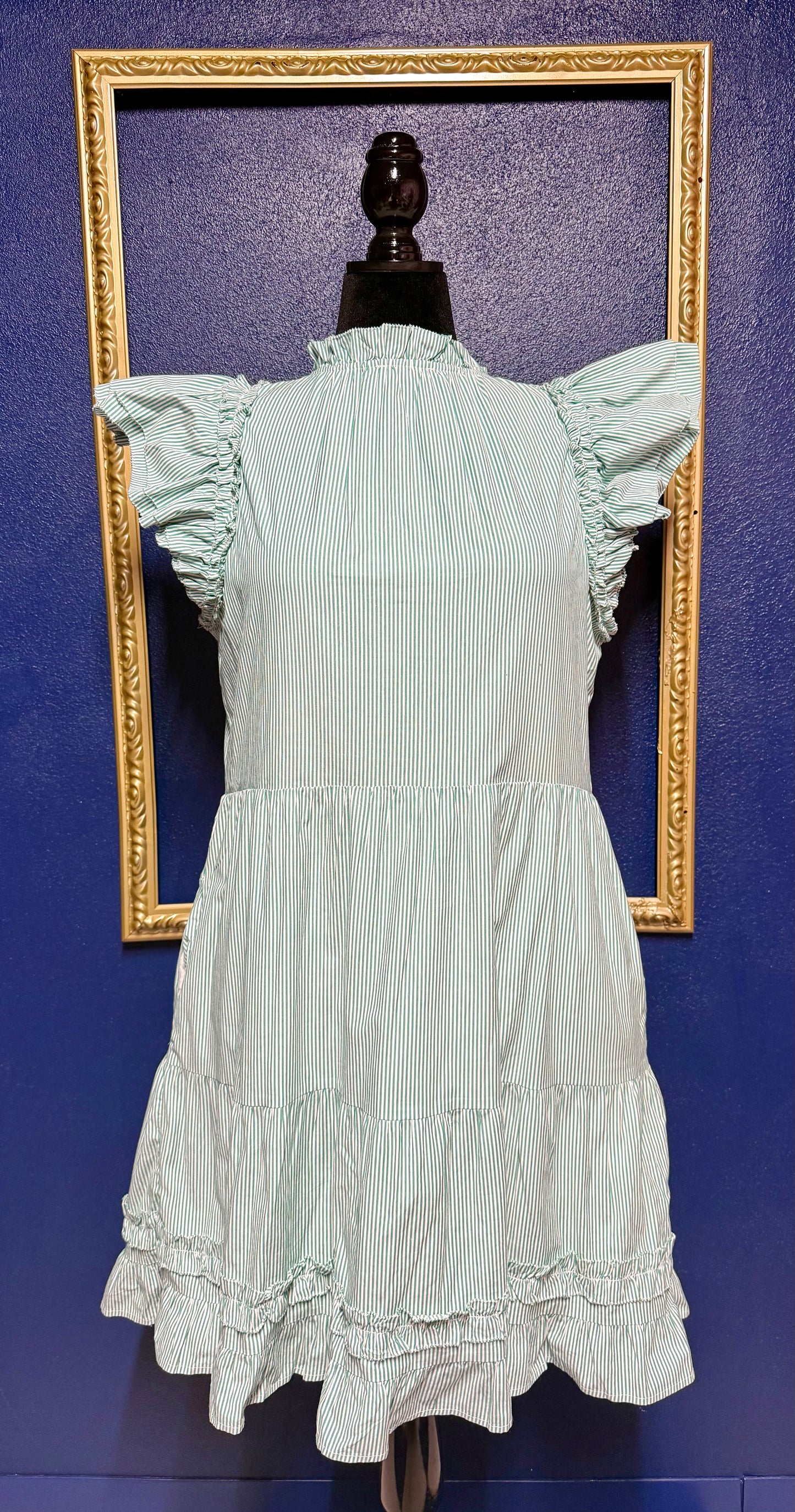 Vineyard Vines Green Striped Dress