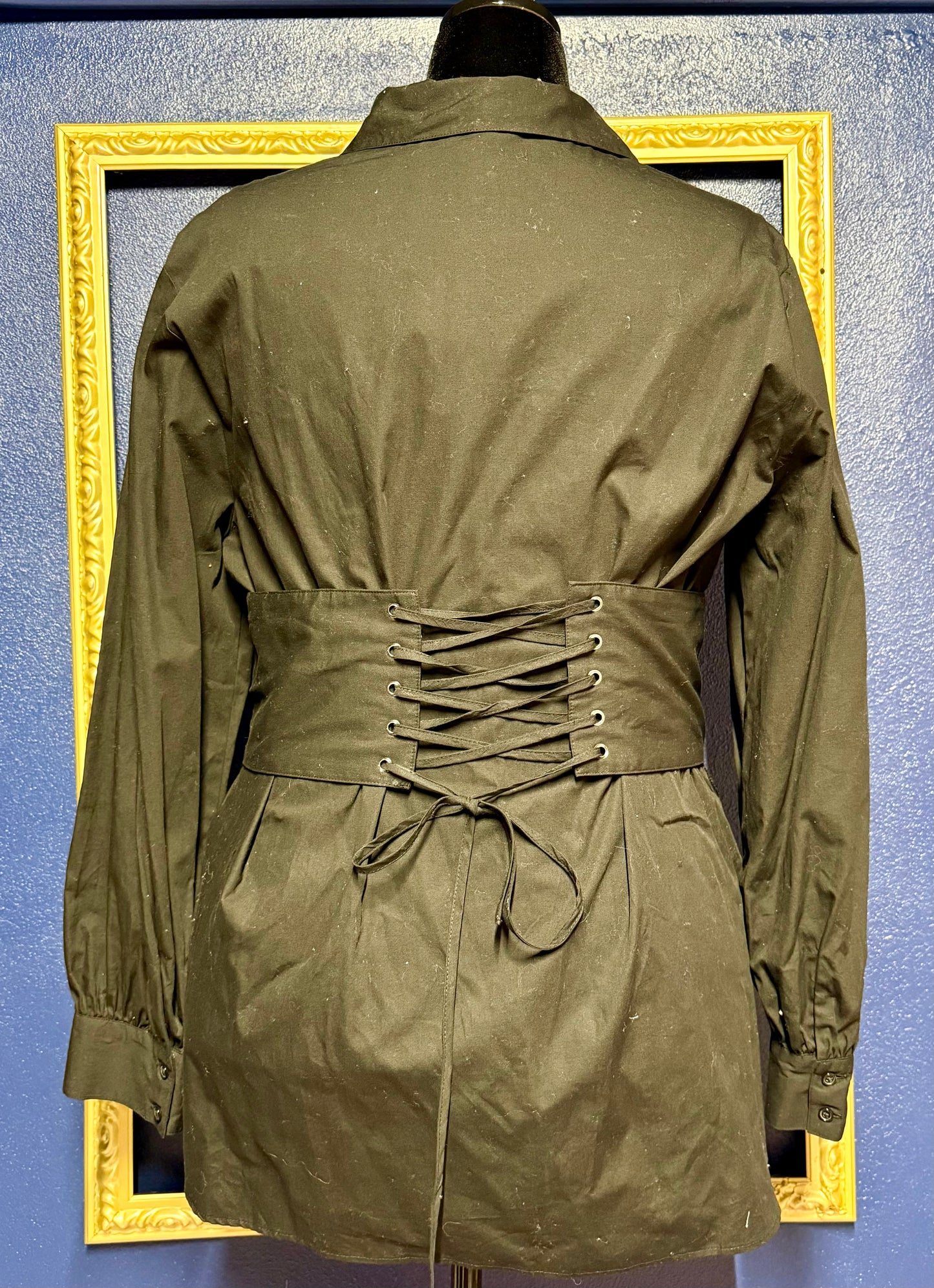 Pleione Corset Tie Button Down