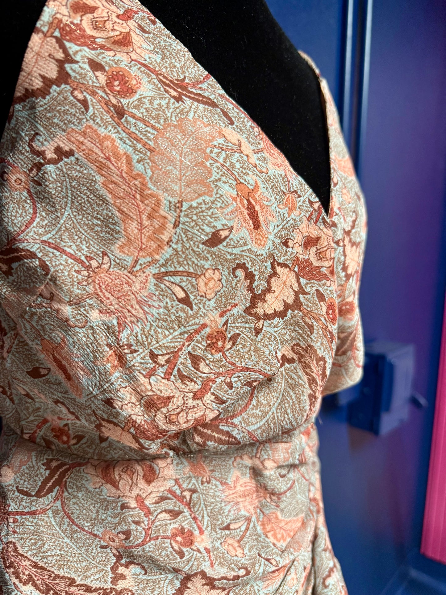 Floret Studios Rouched Ruffle Dress