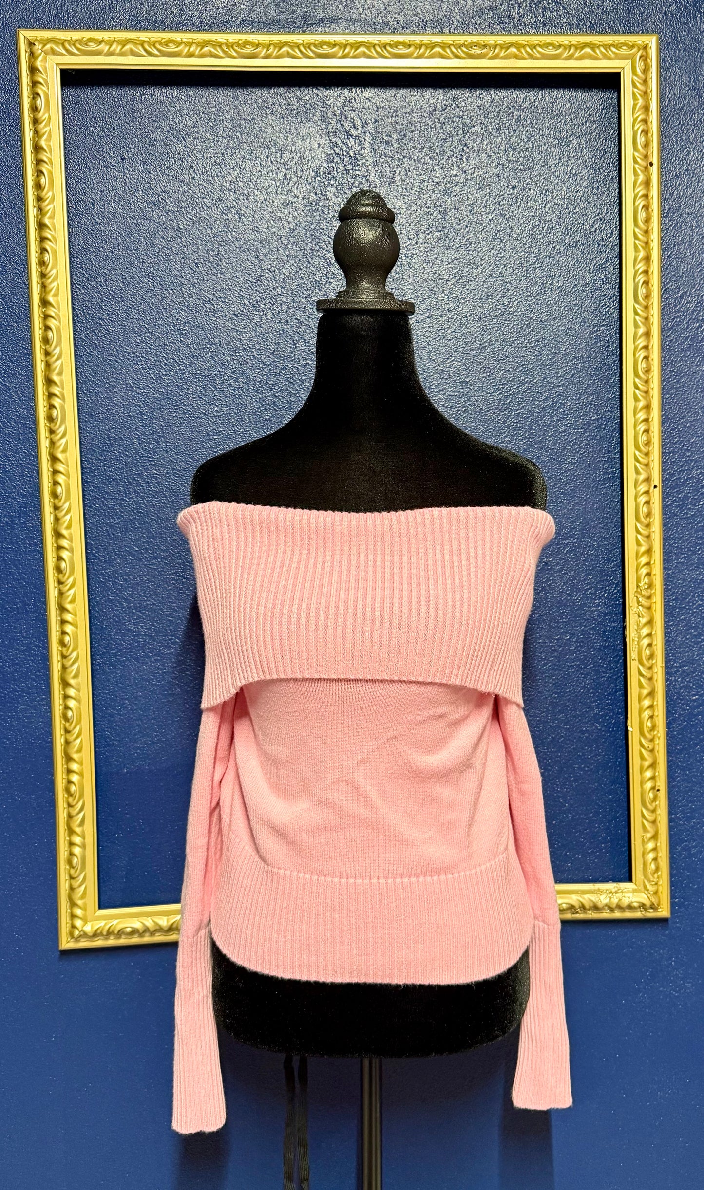 Pink Off the Shoulder Sweater