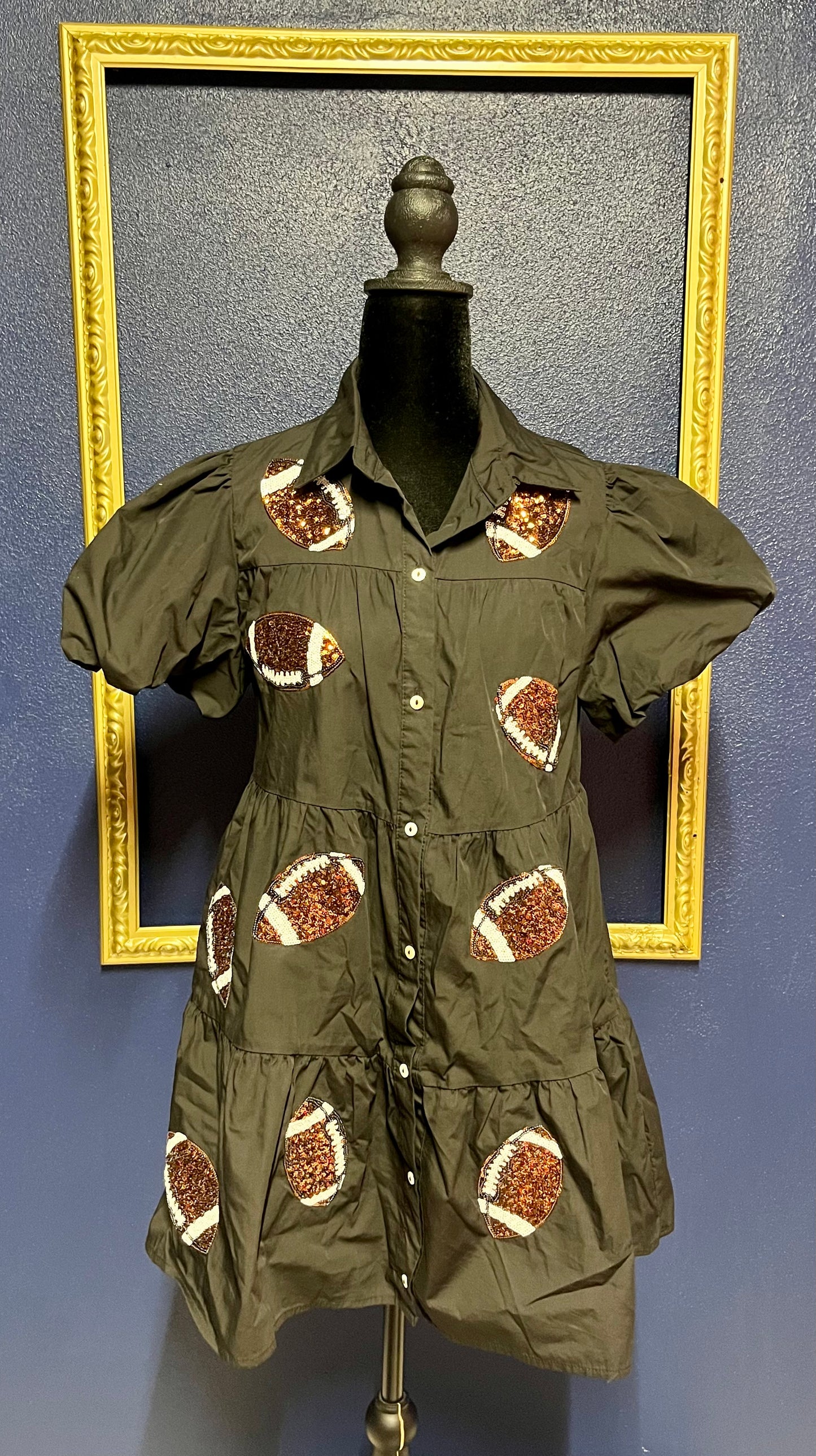 Peach Love Sequin Football Dress