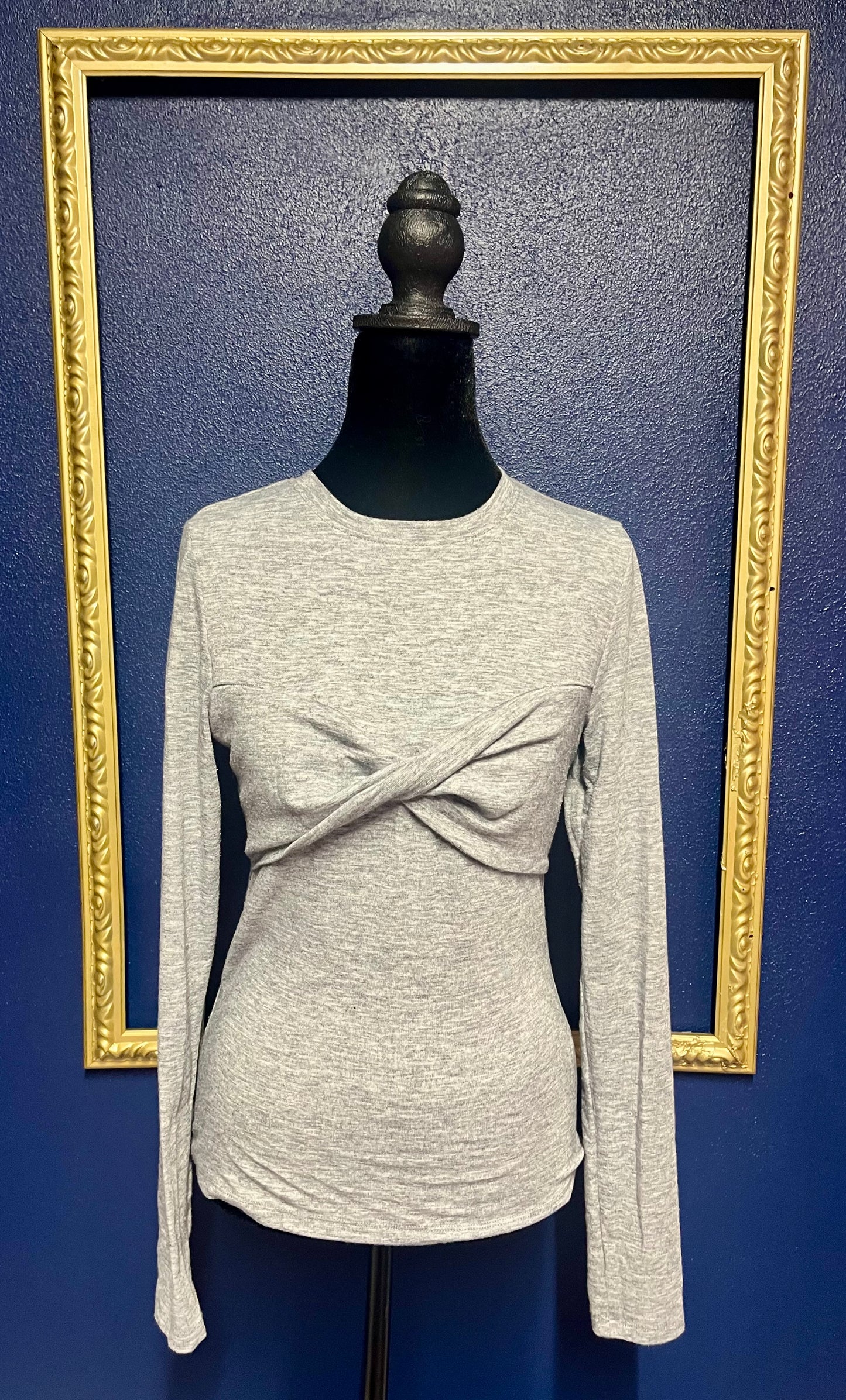 Dynamite Twist Gray Long Sleeved Tee