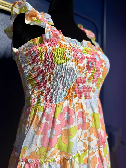 J. Marie Smocked Floral Dress