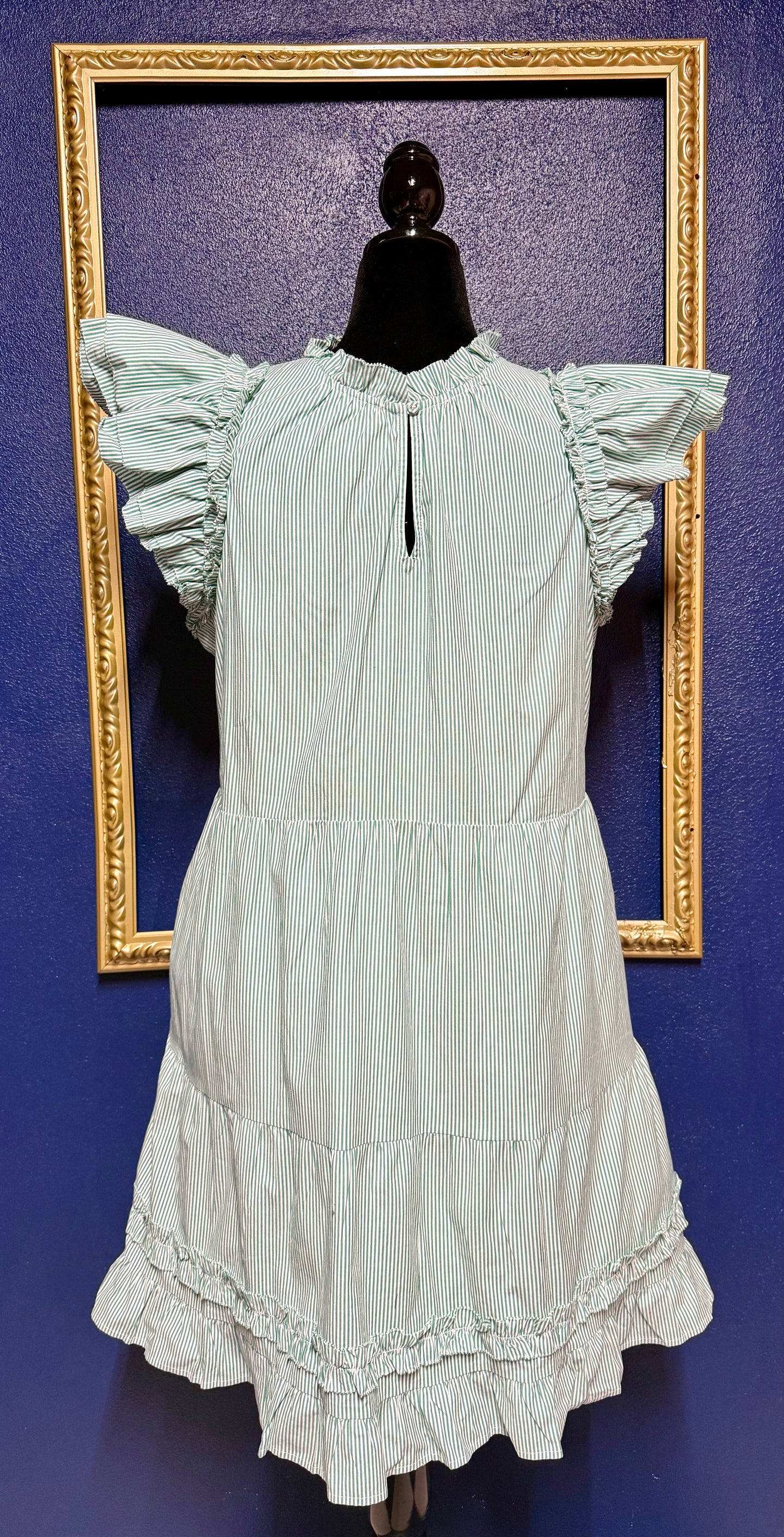 Vineyard Vines Green Striped Dress