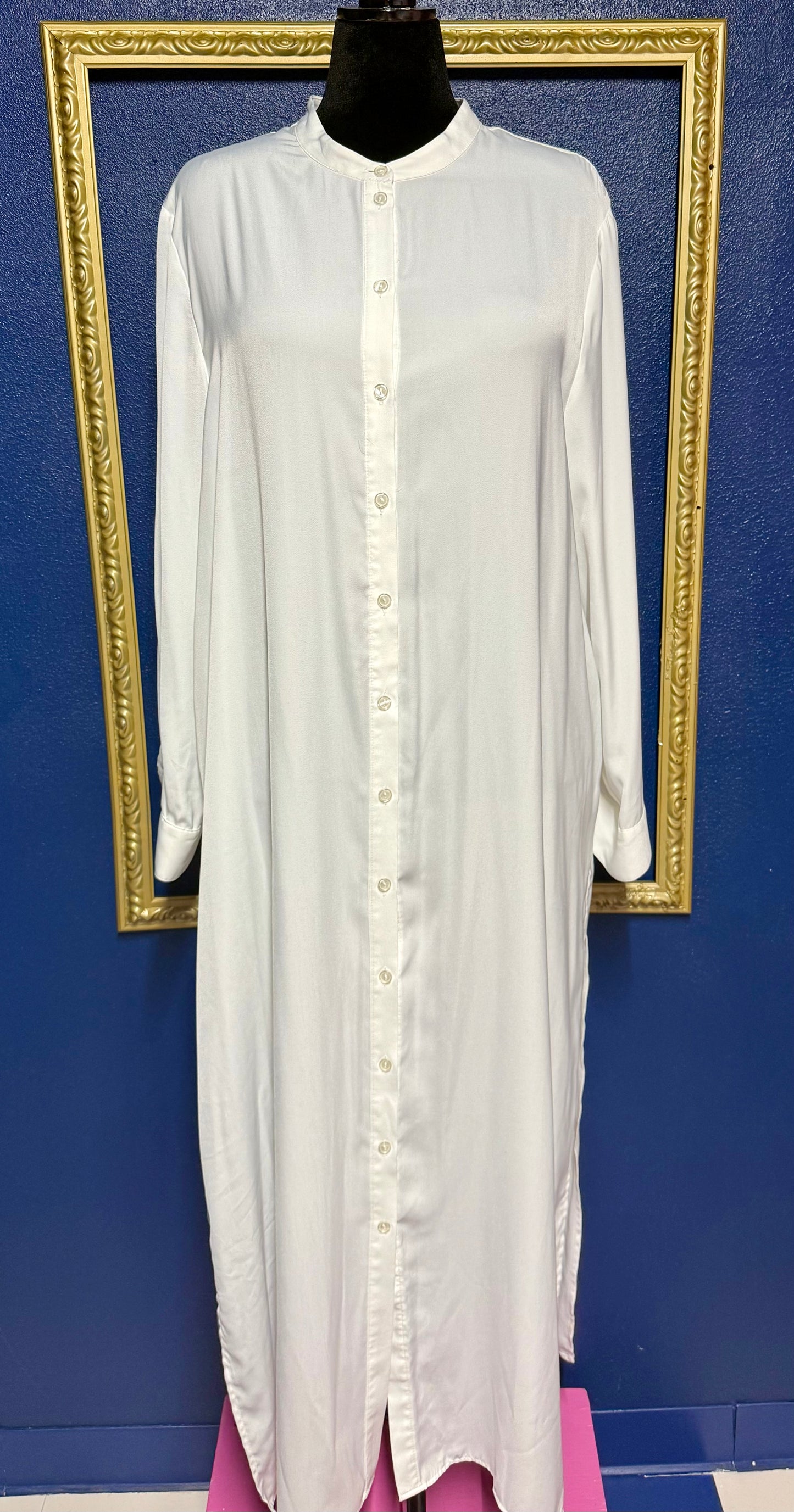 Summersalt White Button Down Dress