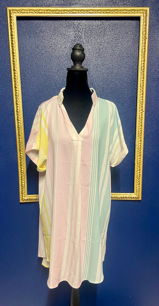 Solution Pastel Striped Dress