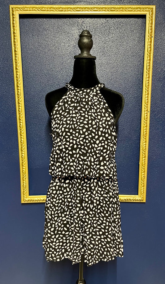 Black and White Print Dress