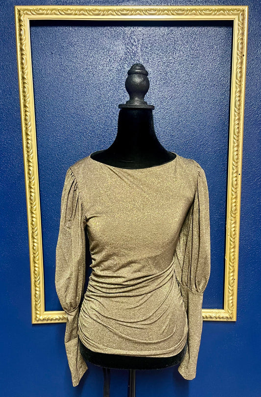 Artelier Nicole Miller Gold Shimmer Top