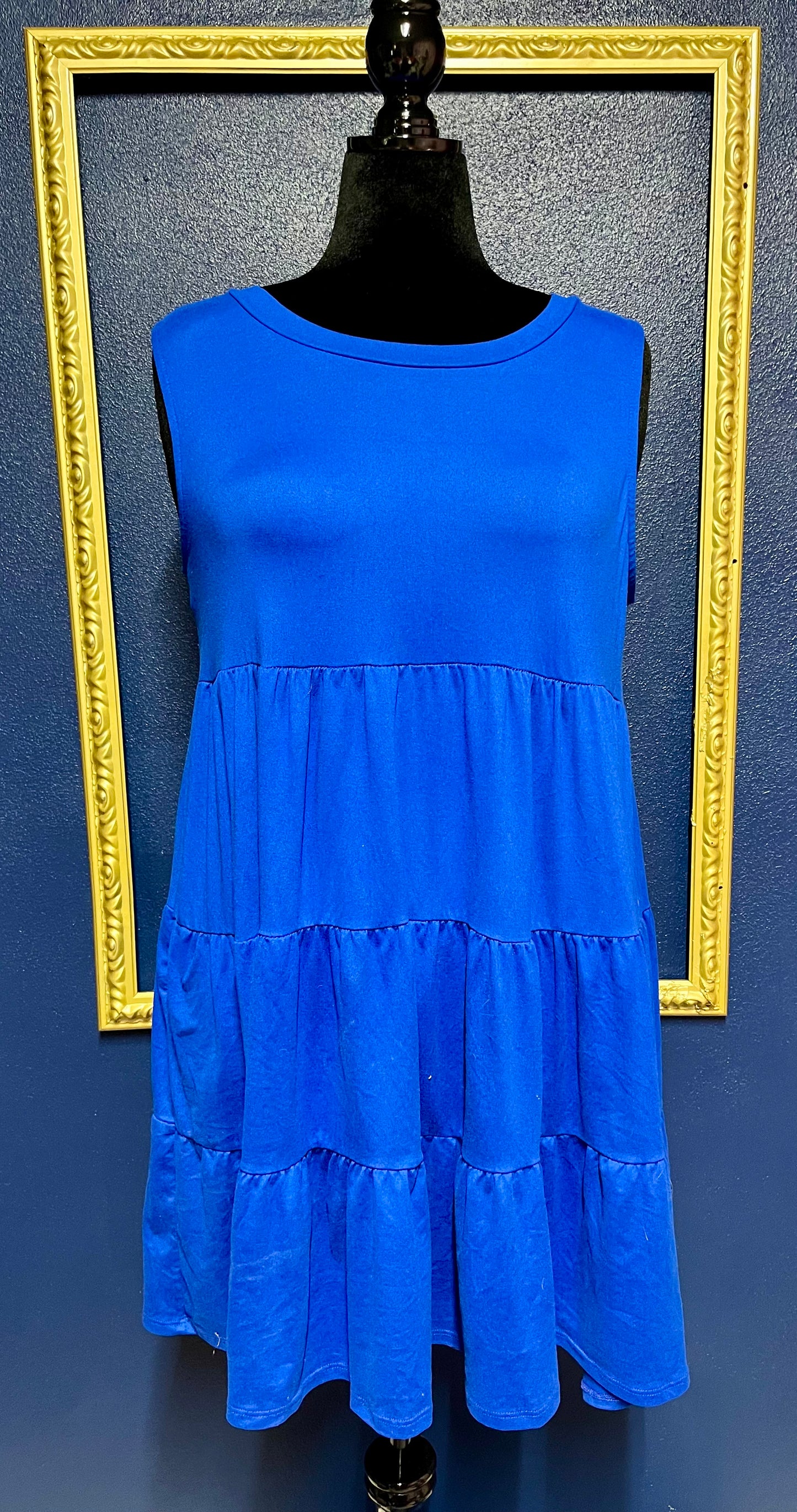 Entro Royal Blue Tiered Dress