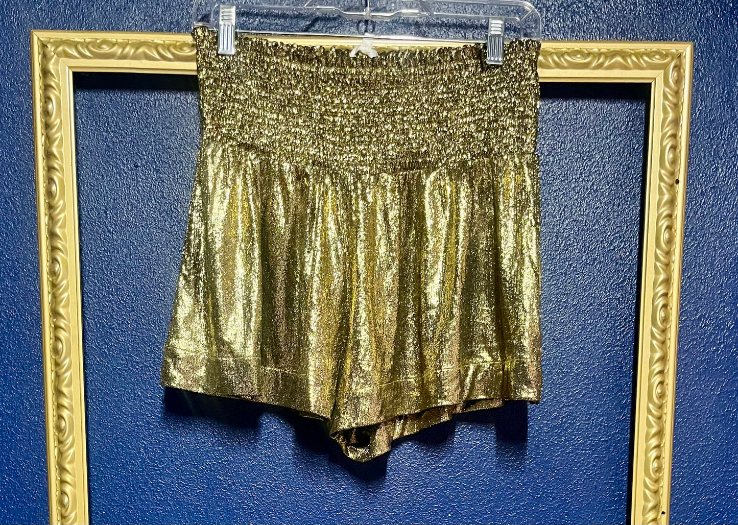 TCEC Gold Lamé Shorts