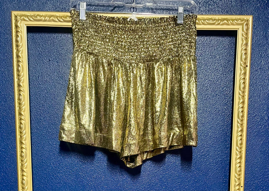TCEC Gold Lamé Shorts