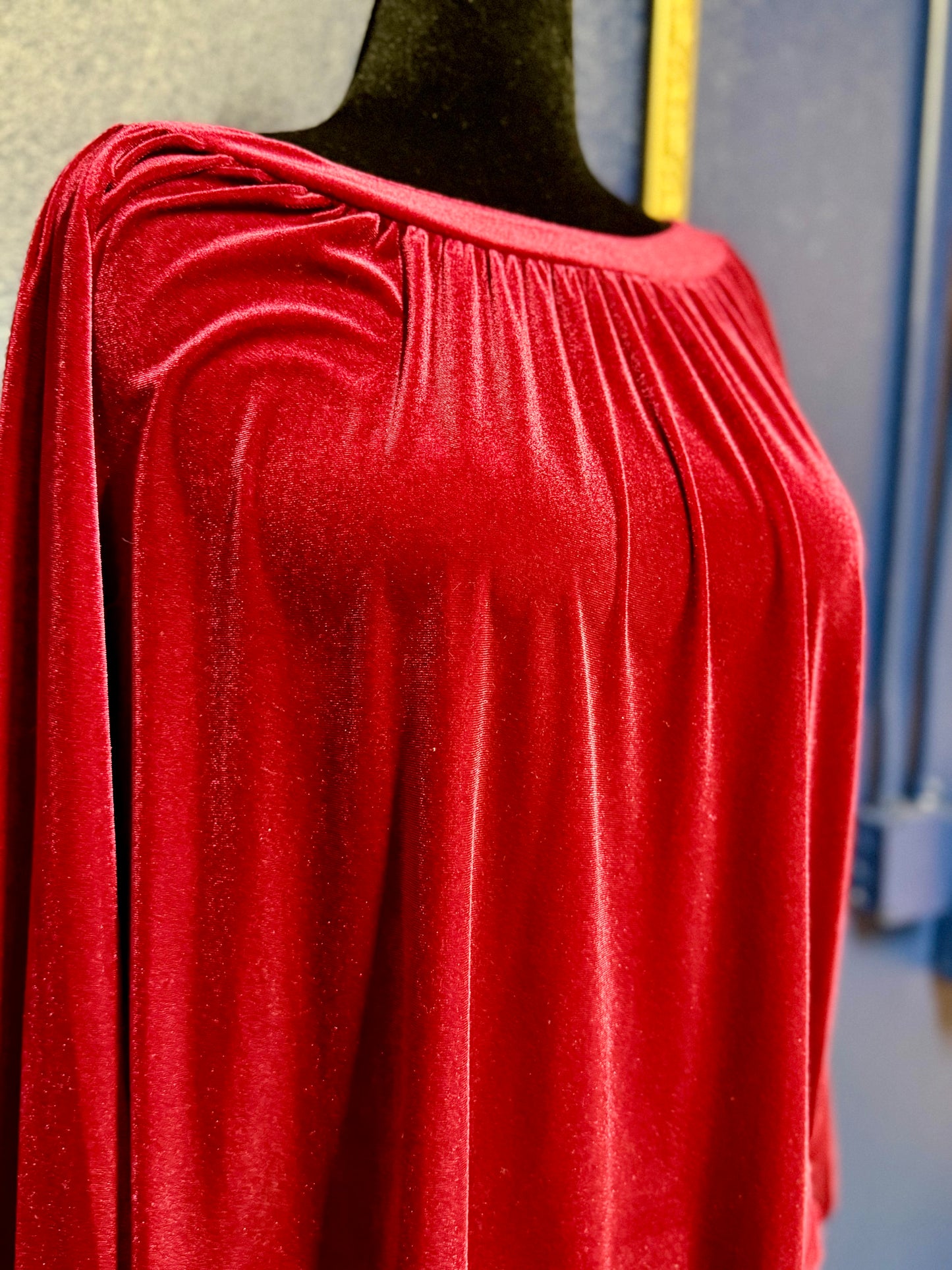 Umgee Maroon Velvet Blouse