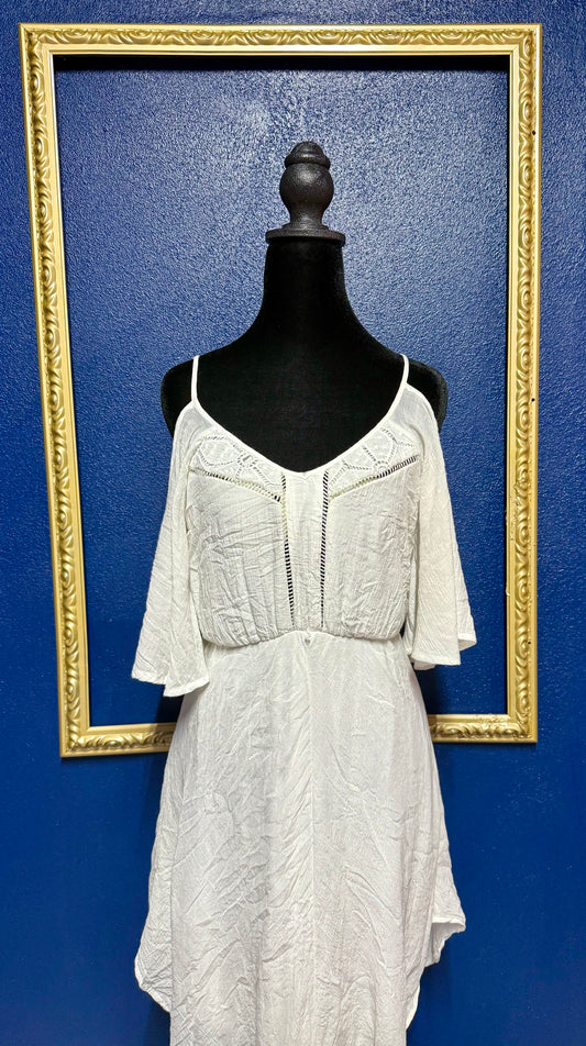 Gianni Bini White Embroidered Dress
