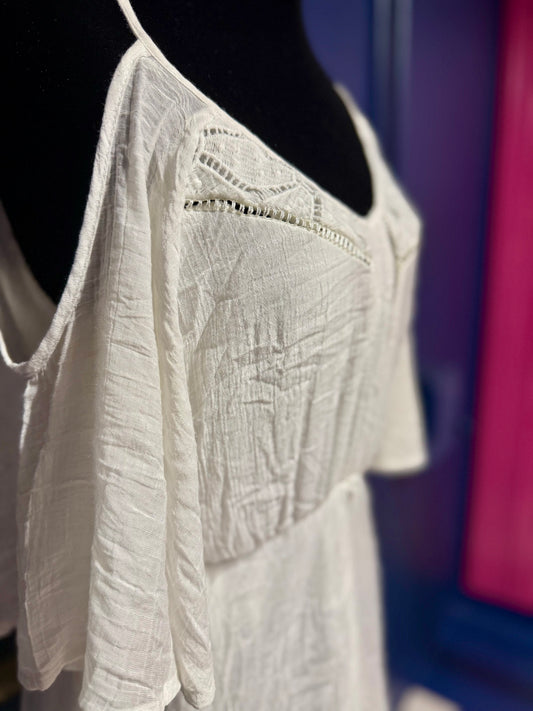 Gianni Bini White Embroidered Dress