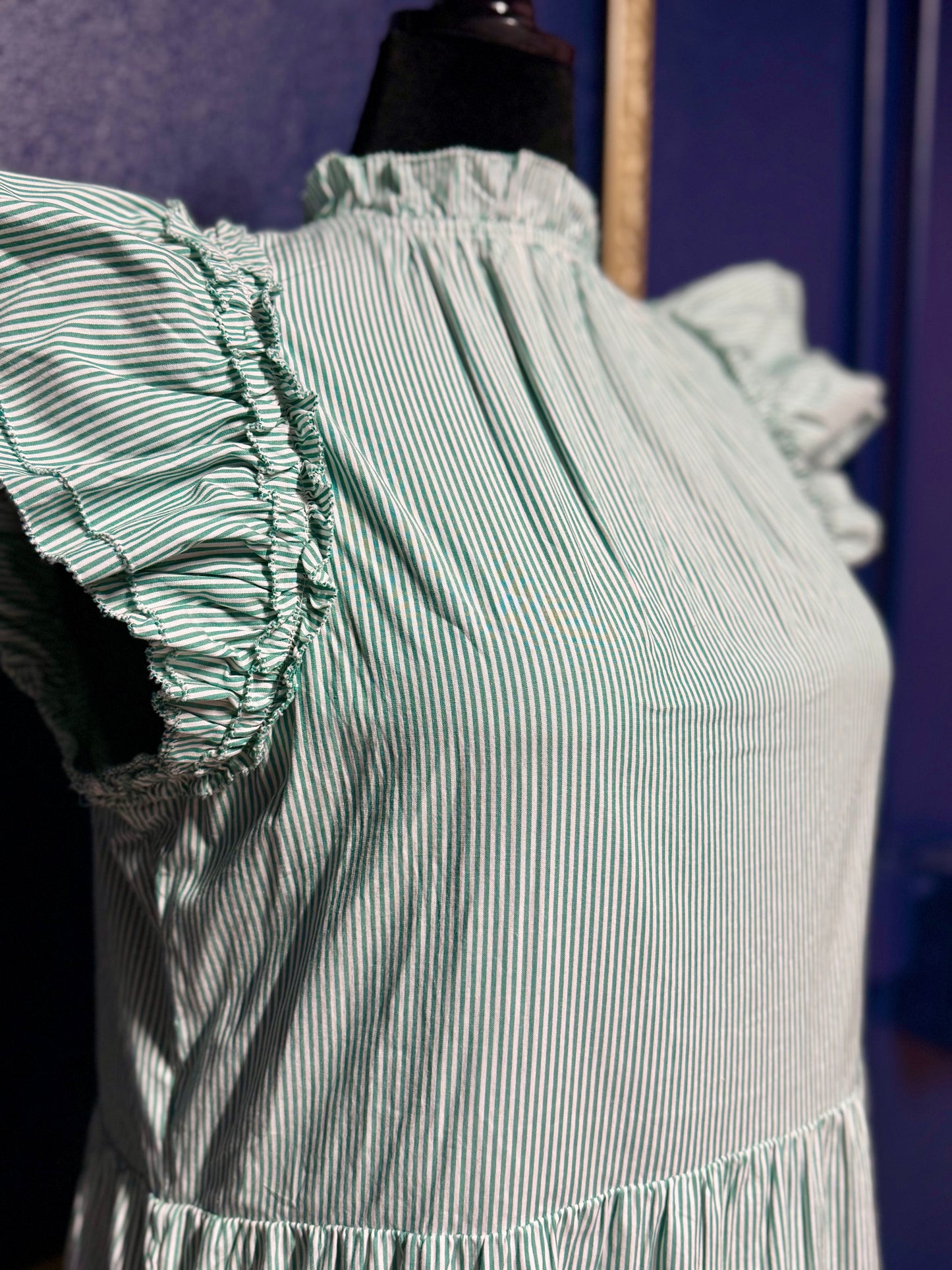 Vineyard Vines Green Striped Dress