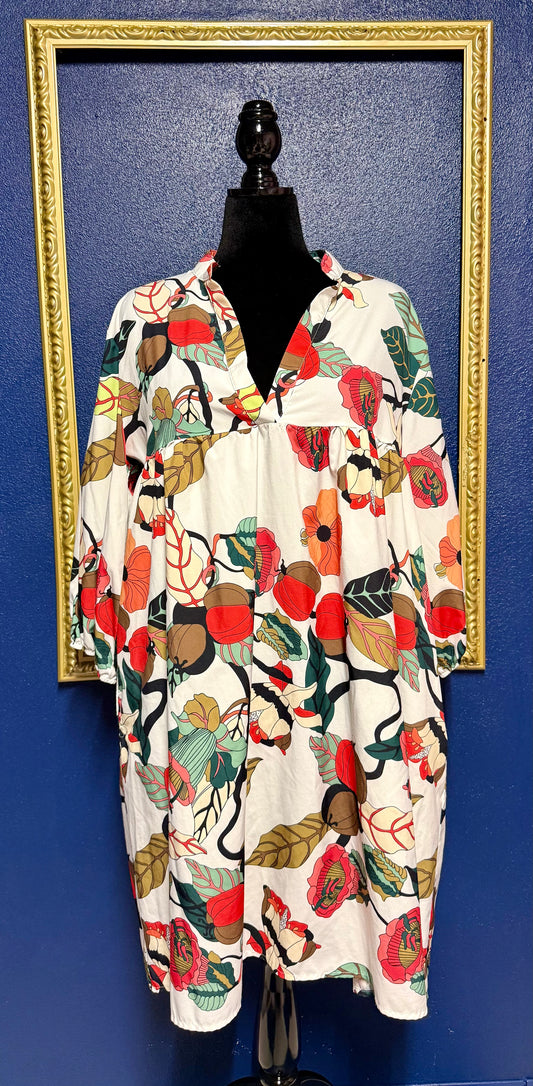 Vibrant Floral Dress