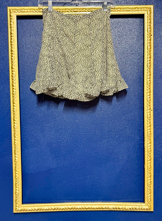 J. Roberts Flouncy Leopard Mini Skirt