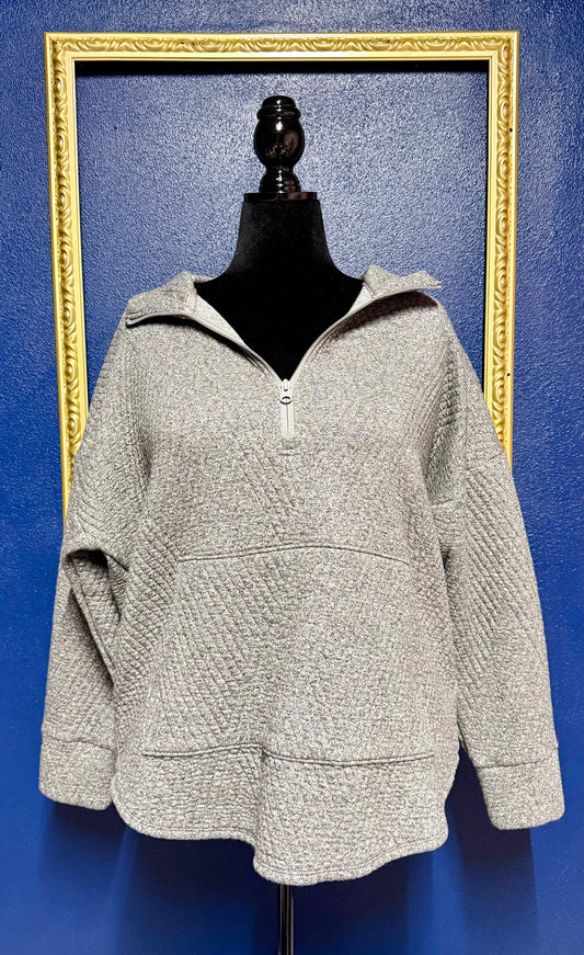 GapFit Grey Quilted Pullover