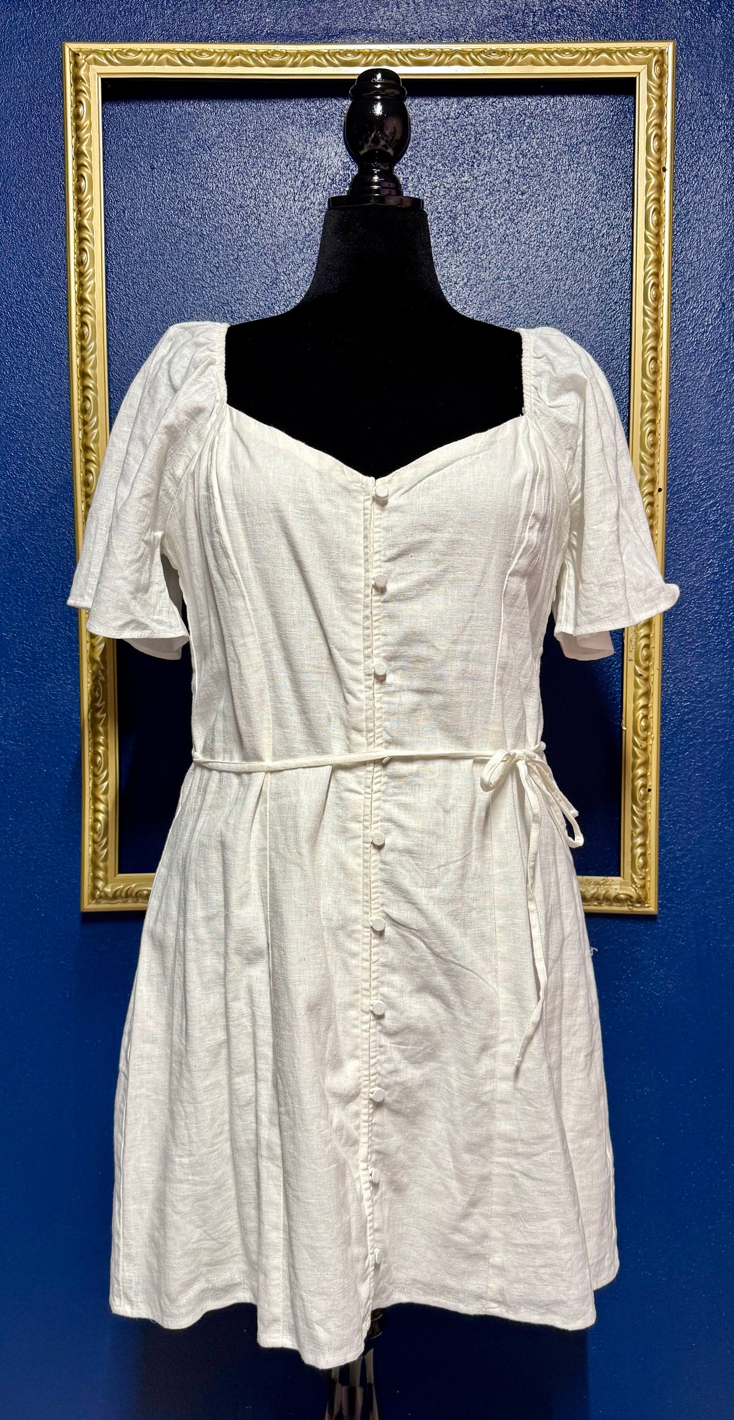 A&F White Linen Dress