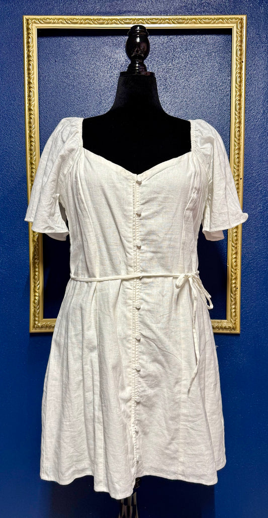 A&F White Linen Dress