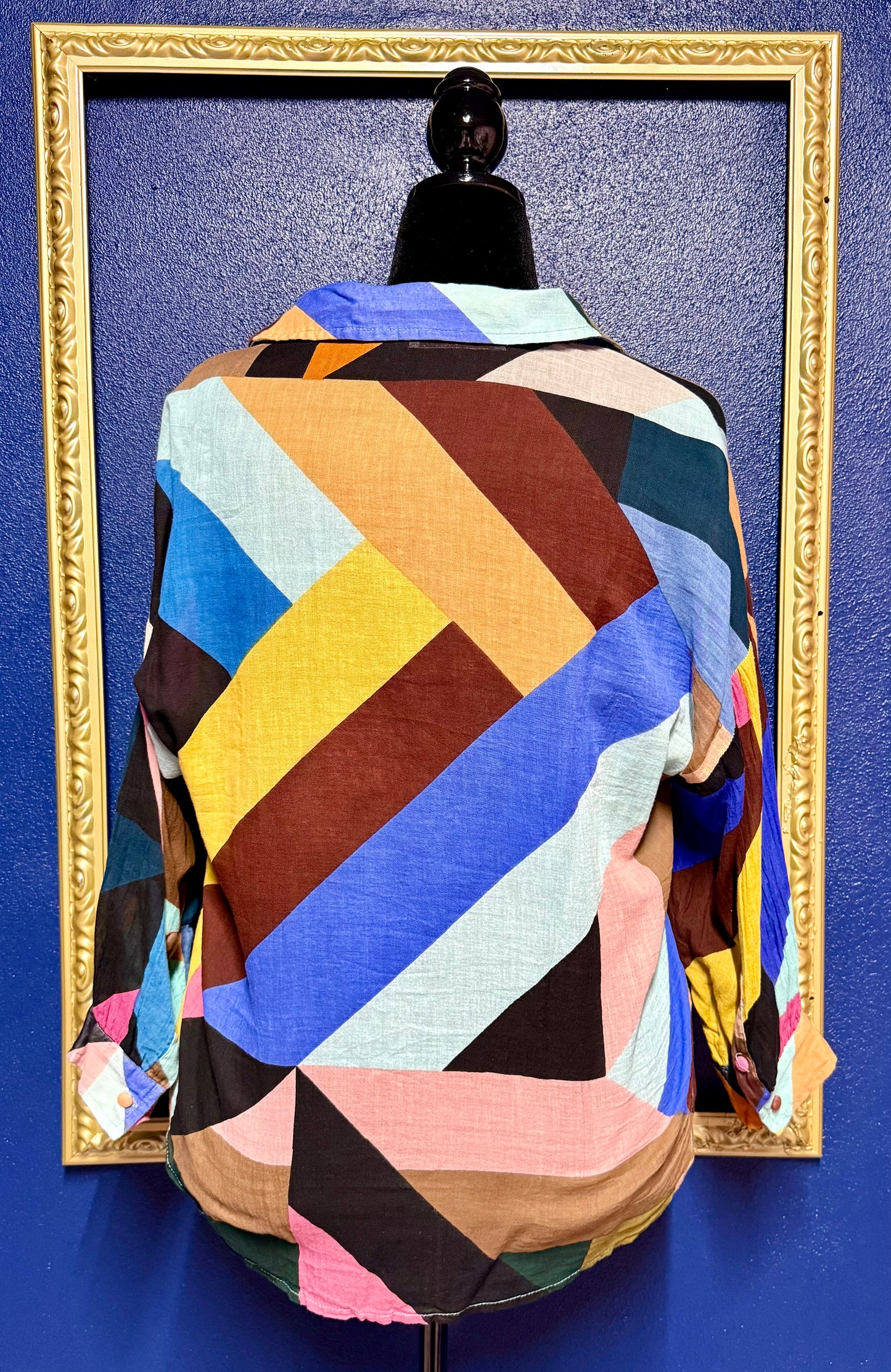 Derhy Geometric Button Down