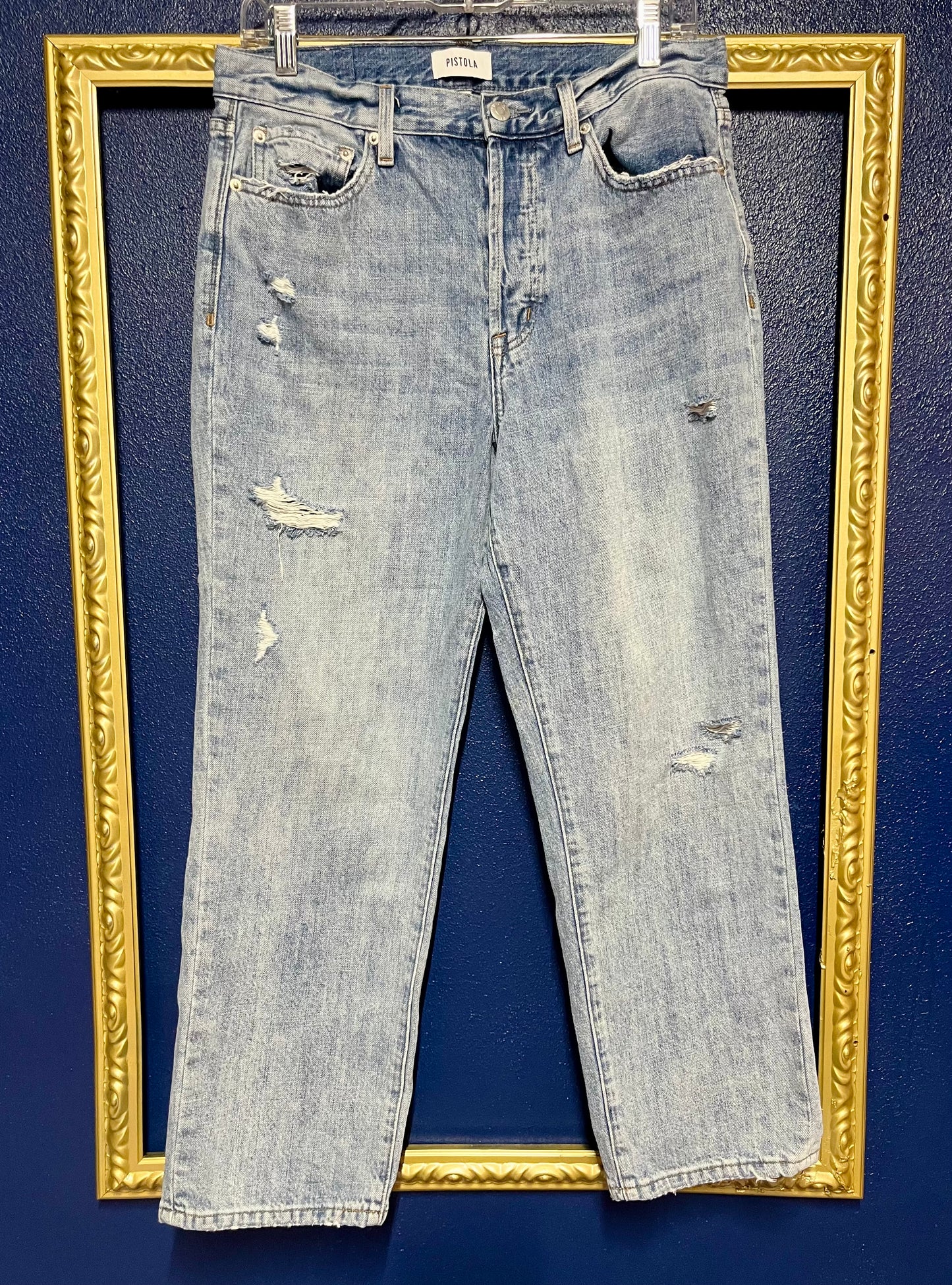 Pistola Lightly Distressed Straight Leg Jeans