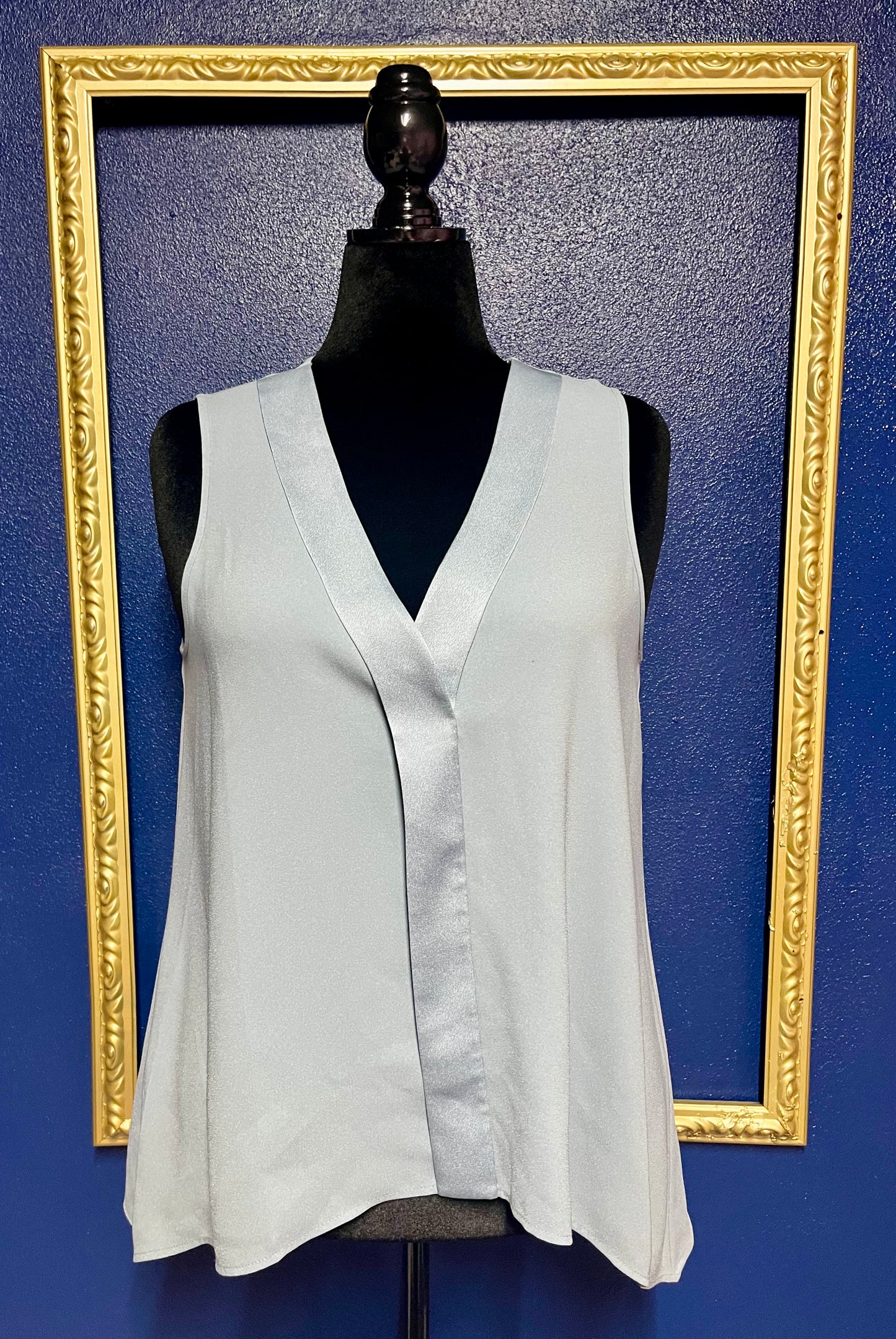 BCBGMaxazria Slate Blue Blouse