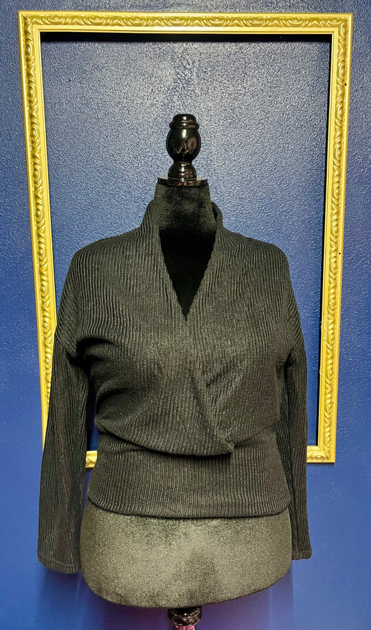 Cable & Gauge Black Sweater