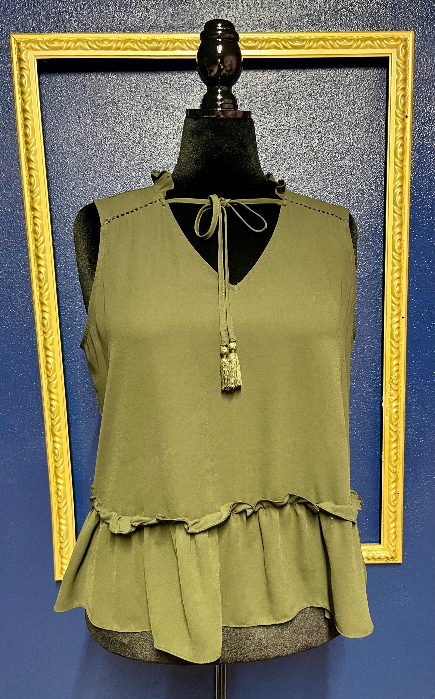 Maison Jules Olive Peplum Blouse