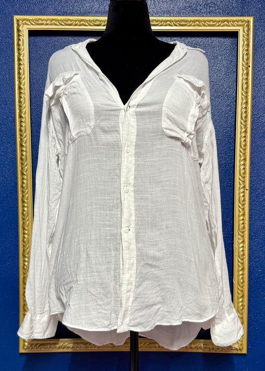 Athleta White Button Down