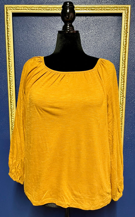LOFT Dark Gold Top