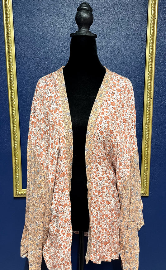 Sim & Sam Peachy Floral Kimono